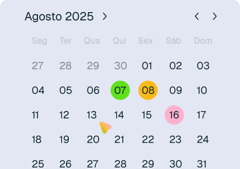 Calendário, agenda e lembretes